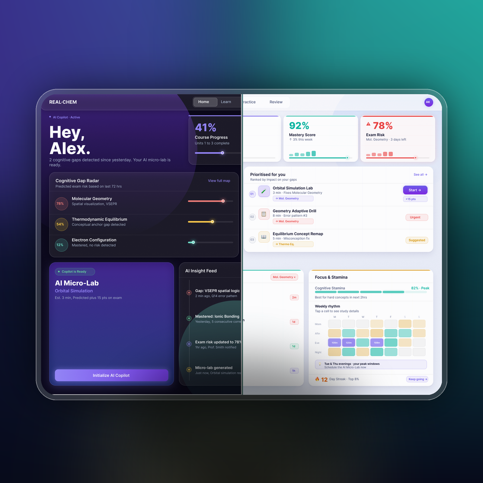 OLI learning analytics dashboard prototype